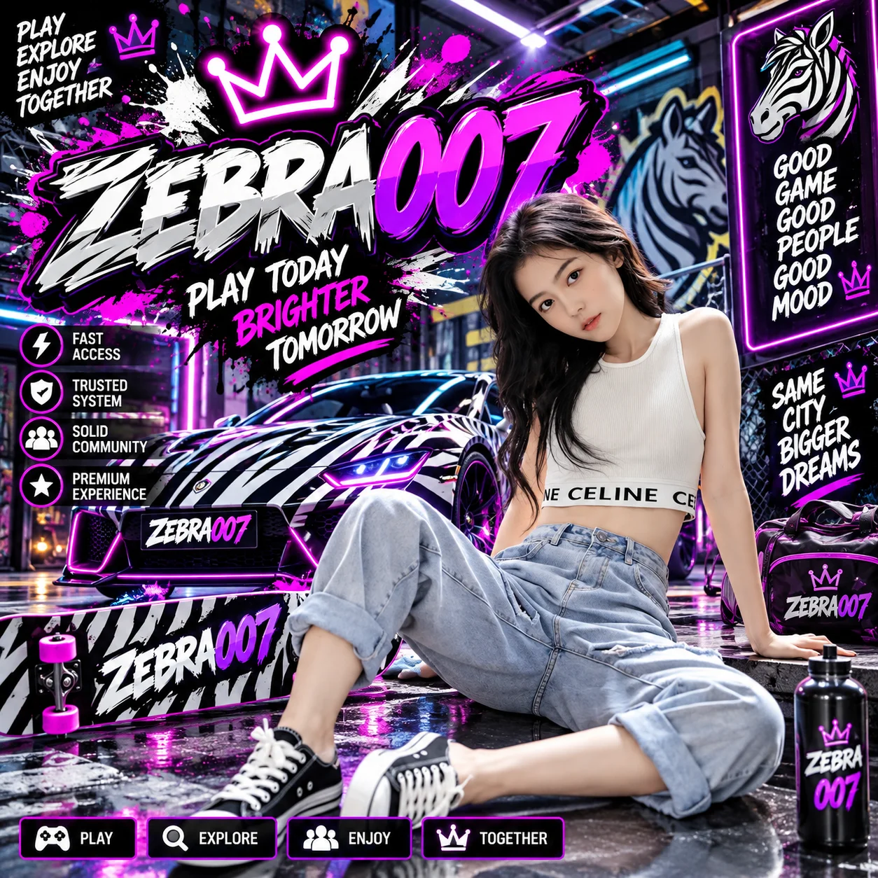 ZEBRA007 > Eksplorasi Kreatif dengan Karakter Berbeda